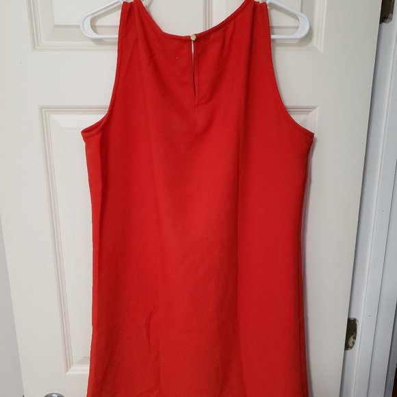 NWOT Red Scallop Bottom Tank Dress - Picture 4 of 7